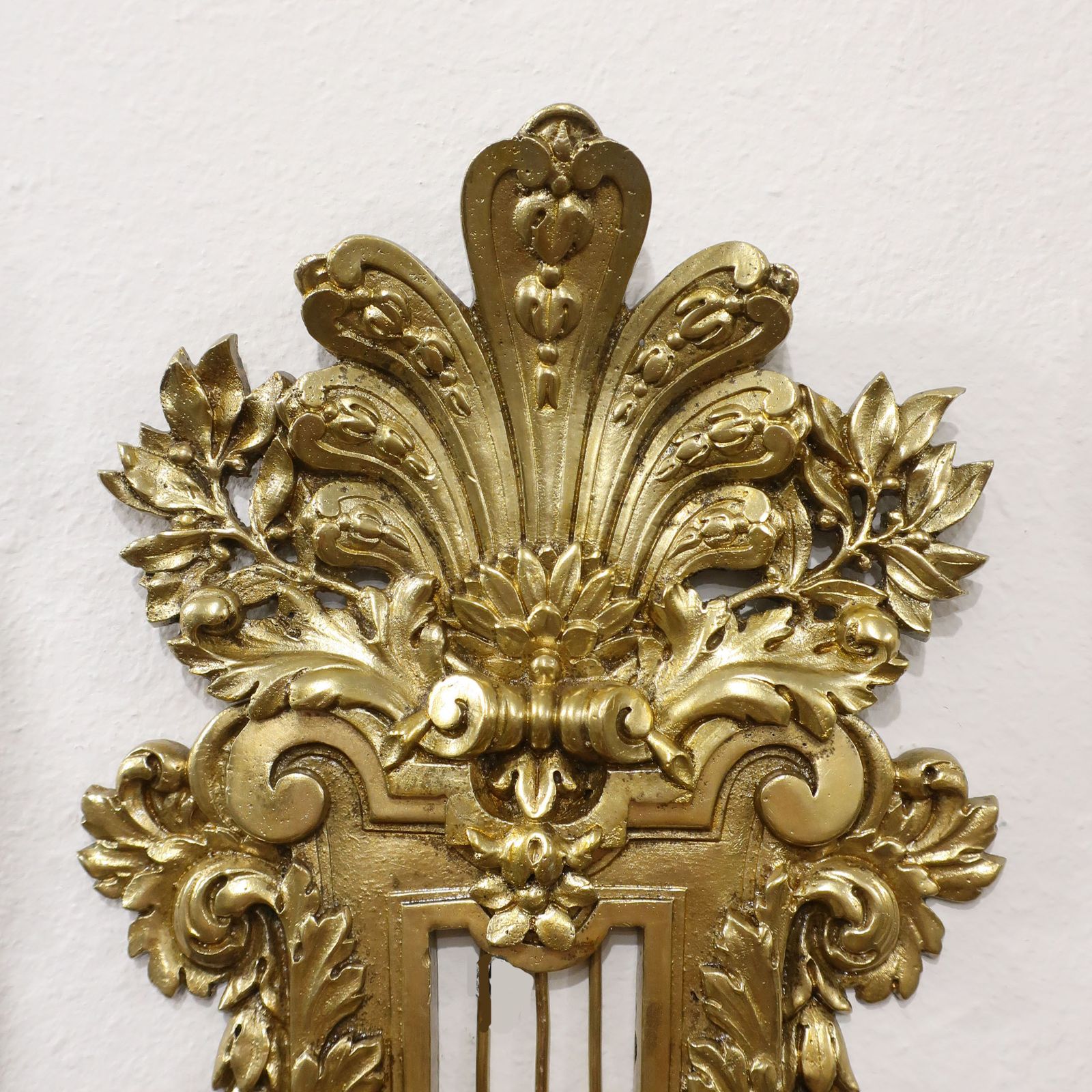 Pair Of French Early 19th Century Louis XIV Style Bronze Gilt Wall Lights photo vinterior