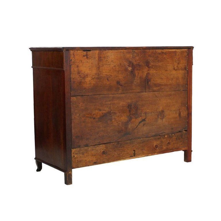 Late 18th Century, Baroque Italian Louis XIV Chest Of Drawers, Walnut, With Inlaid photo for sale