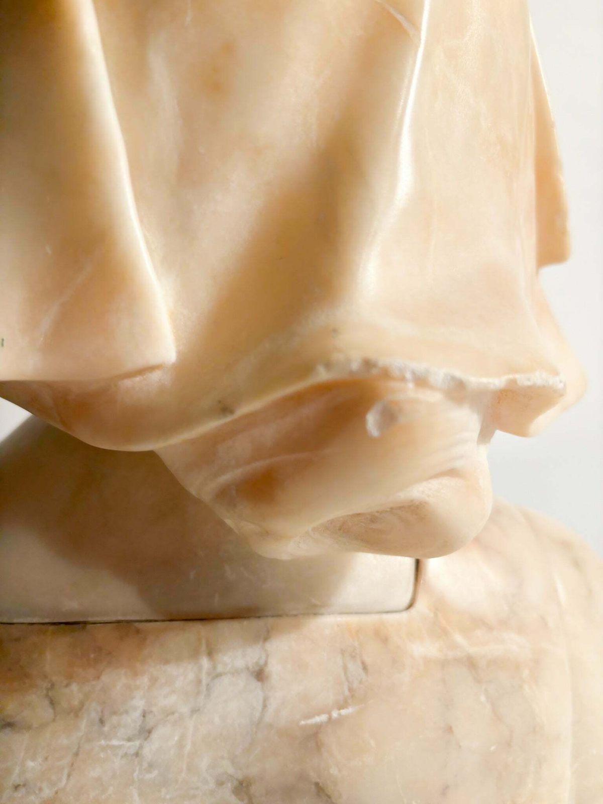 photo for sale Alabaster Bust Of Joan Of Arc Attributed To Giuseppe Bessi Early Twentieth Century