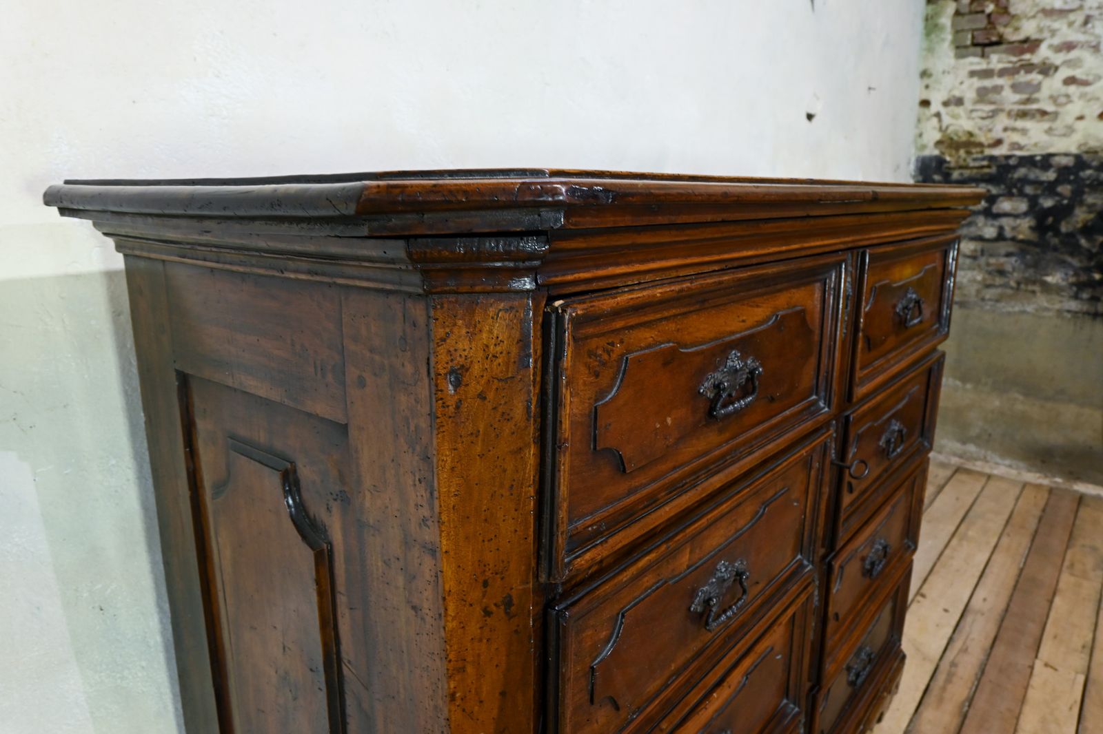 A Majestic 18th Century North Italian Walnut Commode From The Lombardi Region photo Furniture