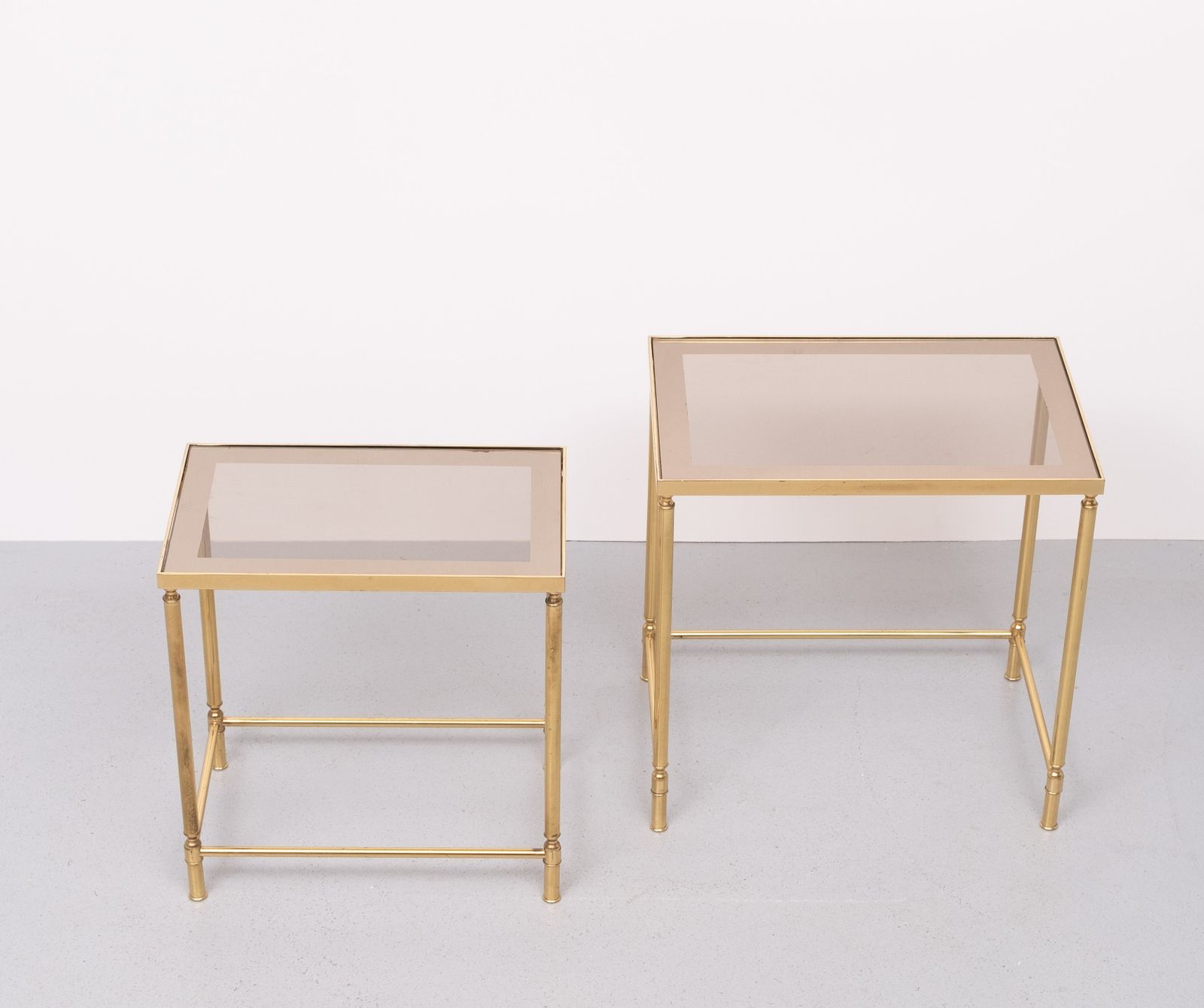Brass Side Tables Hollywood Recency 1970s France
