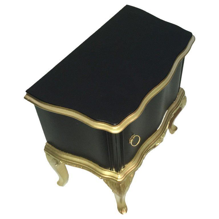 Pair Of Venetian Baroque Nighstands, Hand Carved Walnut, Veneered Walnut photo Furniture