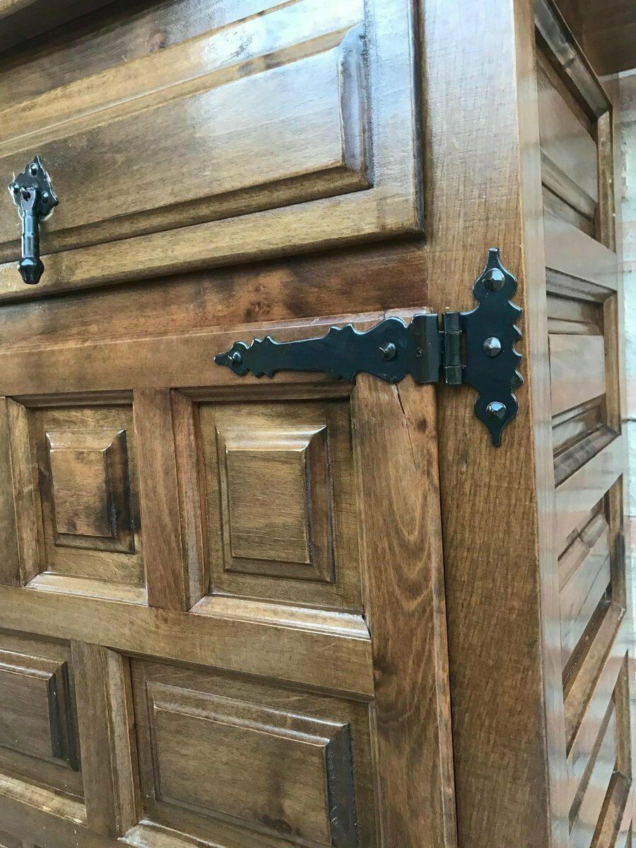 photo for sale 19th Century Baroque Style Spanish Carved Walnut Credenza