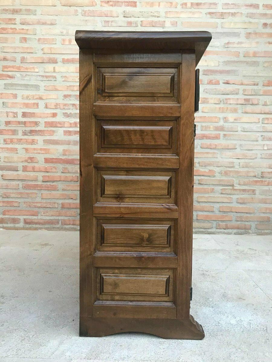 Furniture 19th Century Baroque Style Spanish Carved Walnut Credenza photo