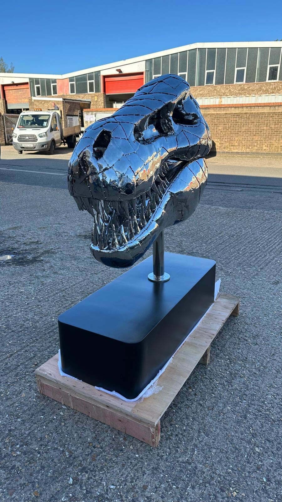 “Art Paris” Sculpture, One Of A Kind, T Rex Skull photo for sale