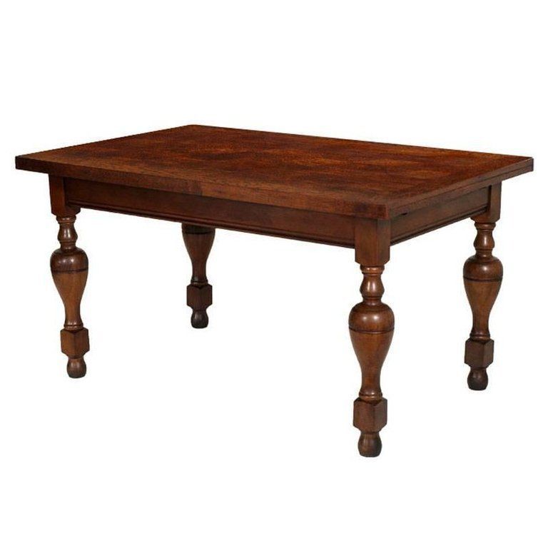 Early 20th Century Neoclassic Extendable Table Solid Oak With Checkered Oak Top