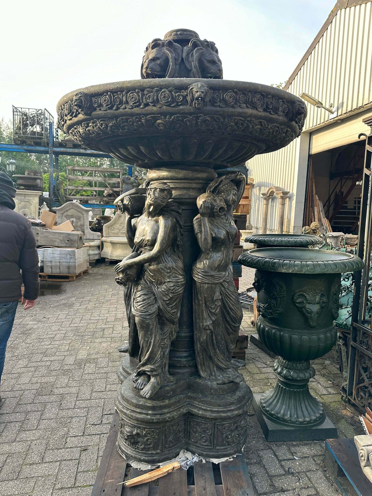 7.5ft Tall, Beautiful Bronze Fountain From Bordeaux photo vinterior