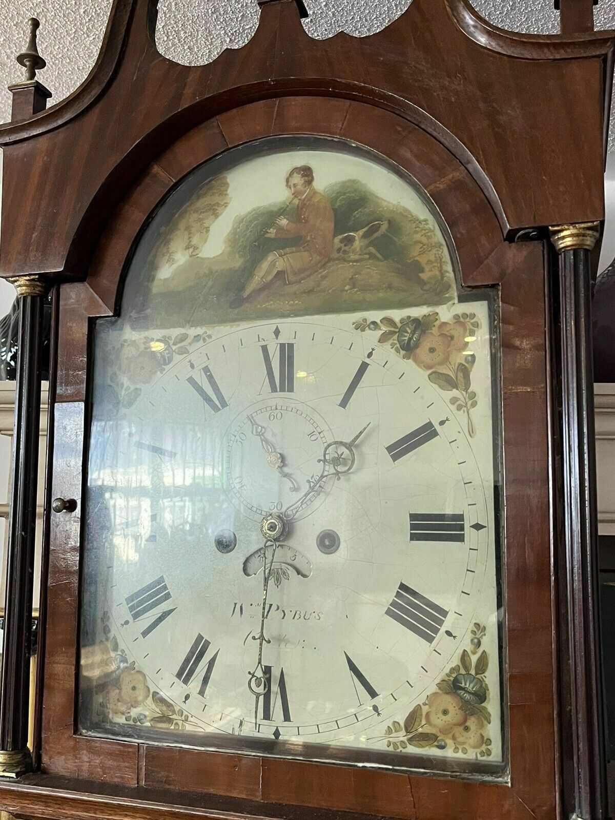 8 Day Longcase / Grandfather Clock. W.Pybus Of Caistor , Lincolnshire photo vintage