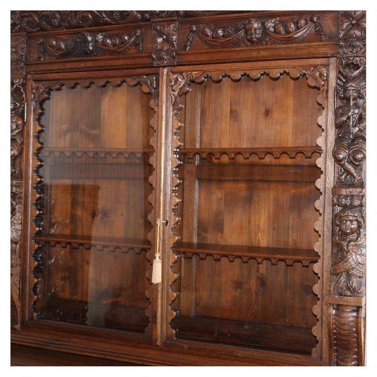 16th Century Italy Ligurian Carved Oak And Chestnut Credenza Bambocci Sideboard photo for sale