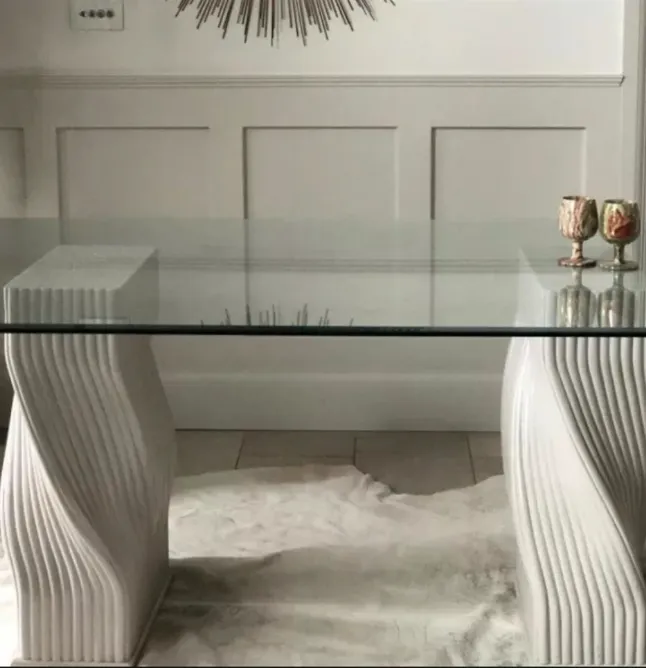 Mcguire Dining Table   Vintage 1970s Glass Top Fits Up To 8x photo furniture