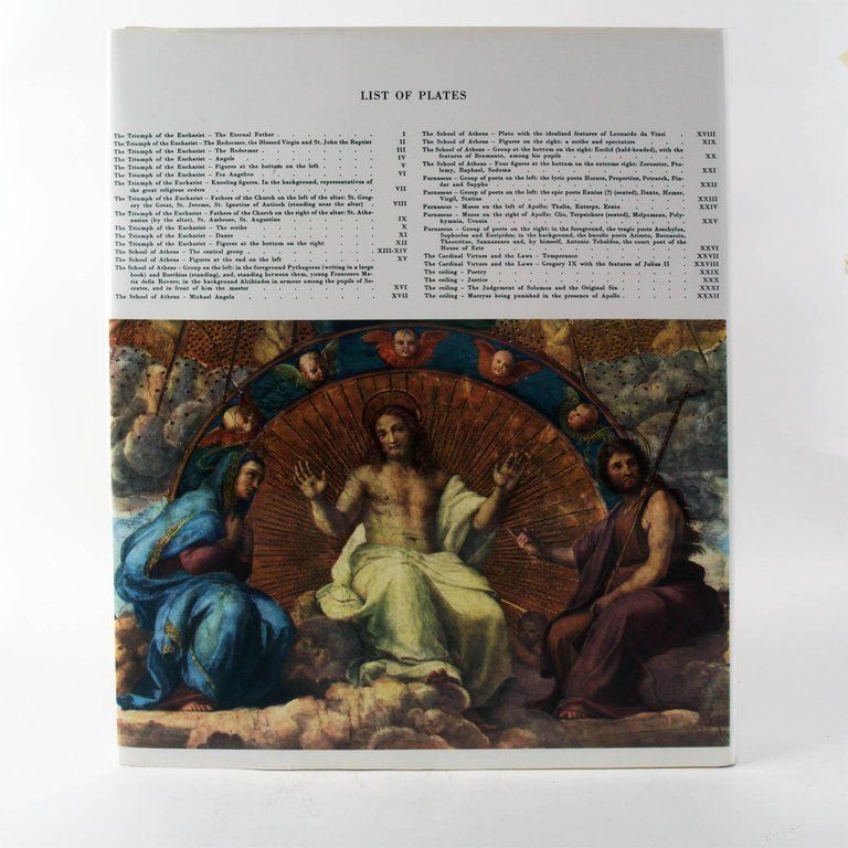 1950 Uniques Books Stanza Della Segnatura By Raphael Printed By Pope Pius XII photo Home Decor