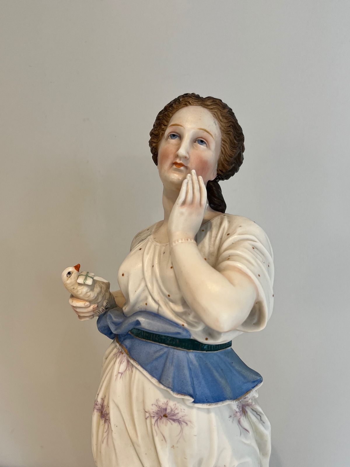 Pair Of Important Porcelain Subjects Representing Two Women With Birds photo furniture
