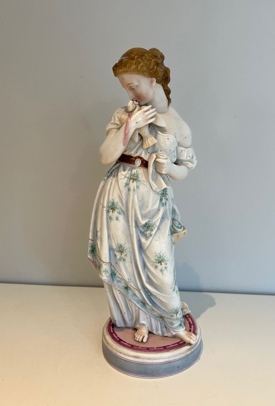 Pair Of Important Porcelain Subjects Representing Two Women With Birds photo Home Decor
