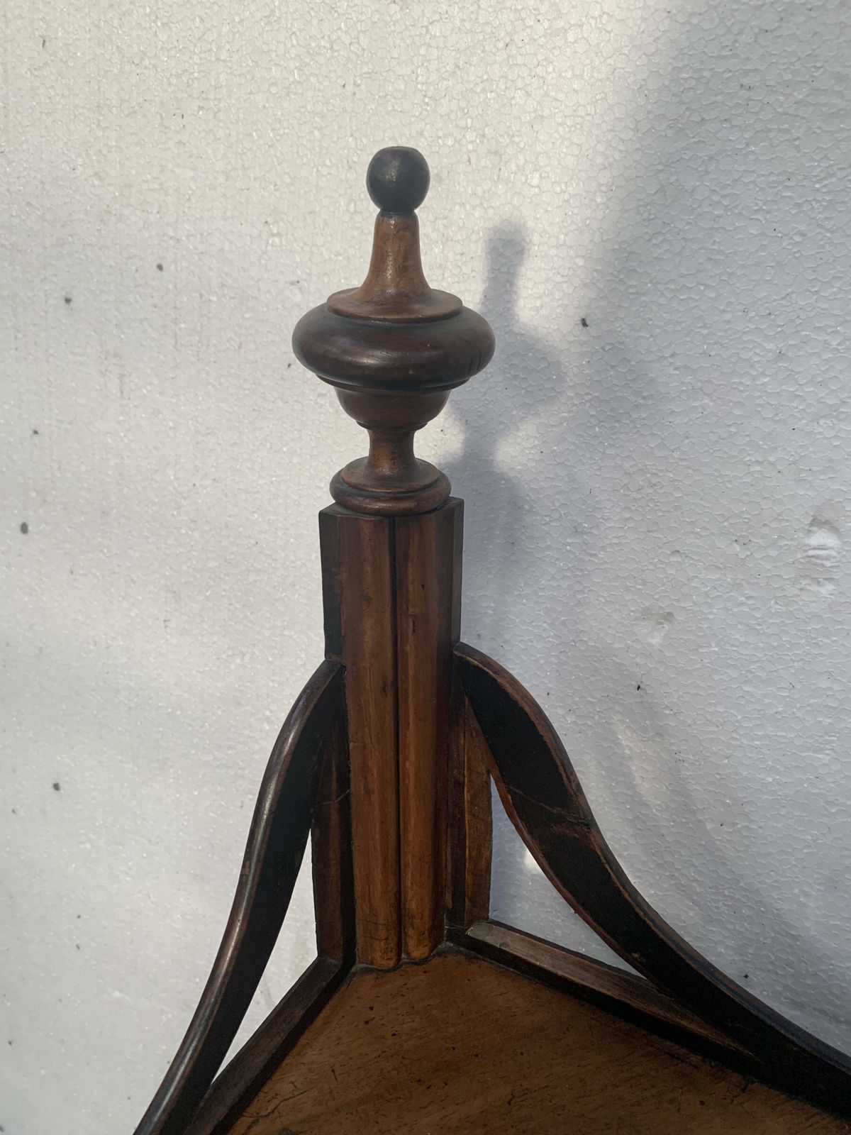 Napoleon III Corner Shelf In Solid Walnut, 19th Century photo for sale