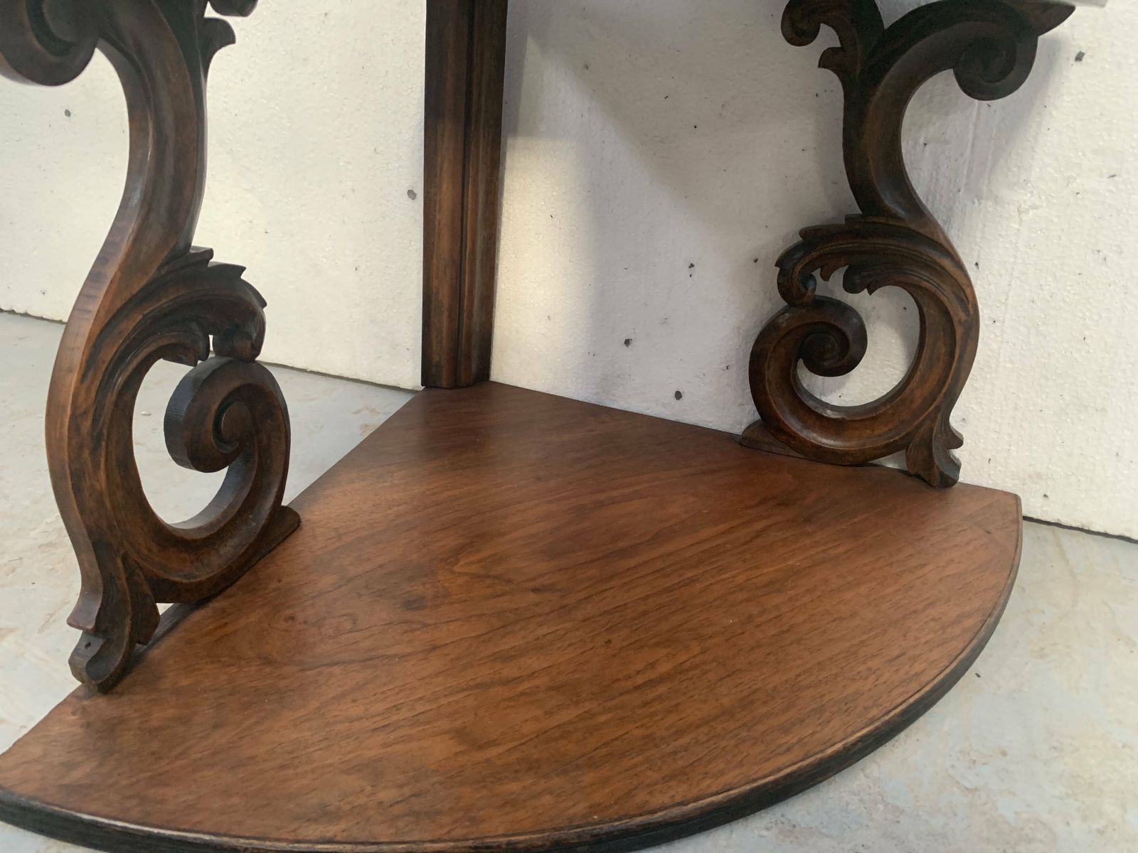 Napoleon III Corner Shelf In Solid Walnut, 19th Century photo buy