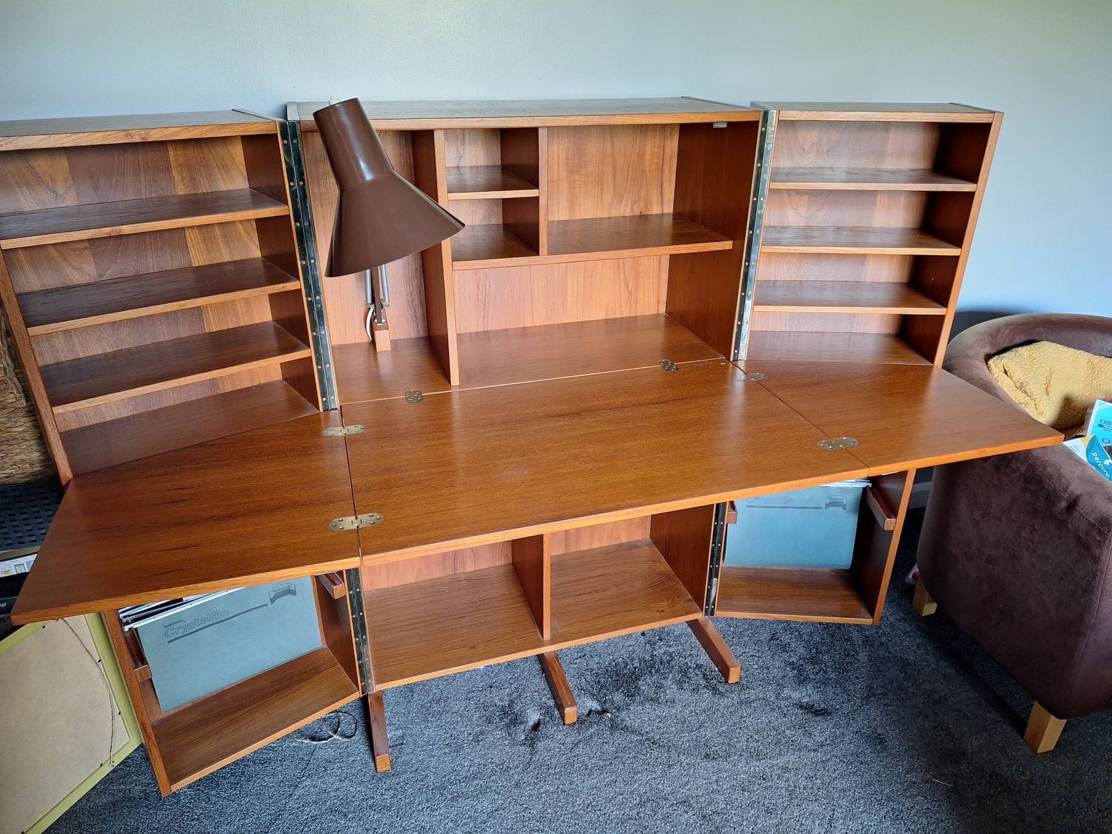 Niels Erik Glasdam Jansen Desk With Light   Scandinavian Modern 1960s Teak photo 1000.0