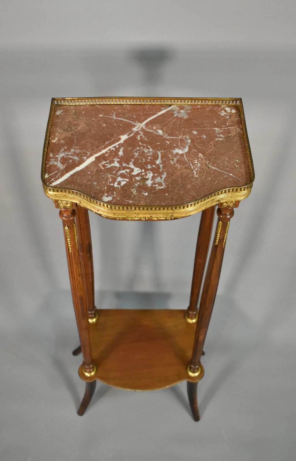 Tall French Marble Sellette Stand Louis XVI Style photo 470.0