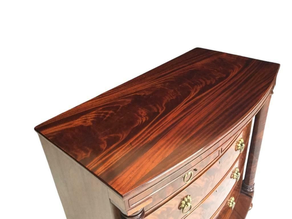 Elite Antique Victorian Flame Mahogany Chest Of Drawers. photo 2999.0