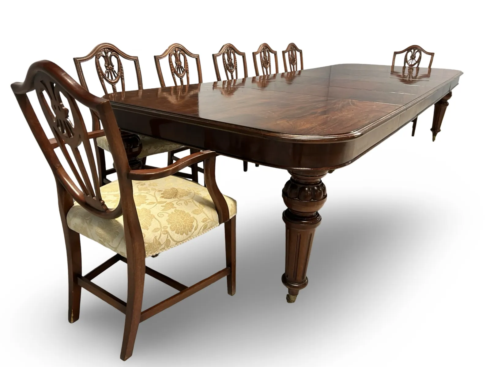 photo vinterior 11.81ft Elite Rare Victorian 1837 1901 Flame Mahogany Dining Table To Be Pro French Polished.