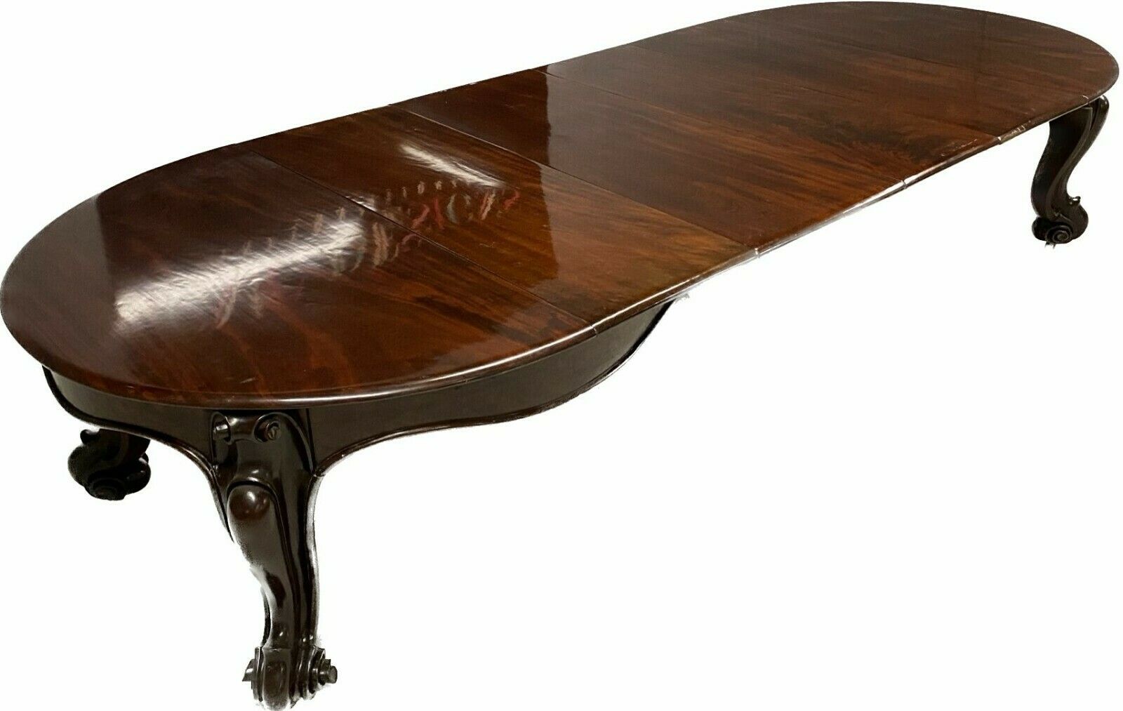 5500.0 11ft Rare 1831 1901 Antique Grand William IV Cuban Mahogany Sabre Leg Dining Table photo