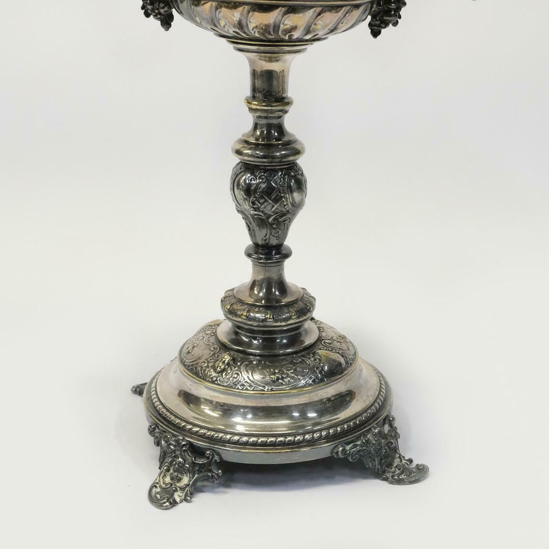 Antique Silver Cup & A Pair Of Candlesticks European Rococo Decorative Cup Bowl photo furniture