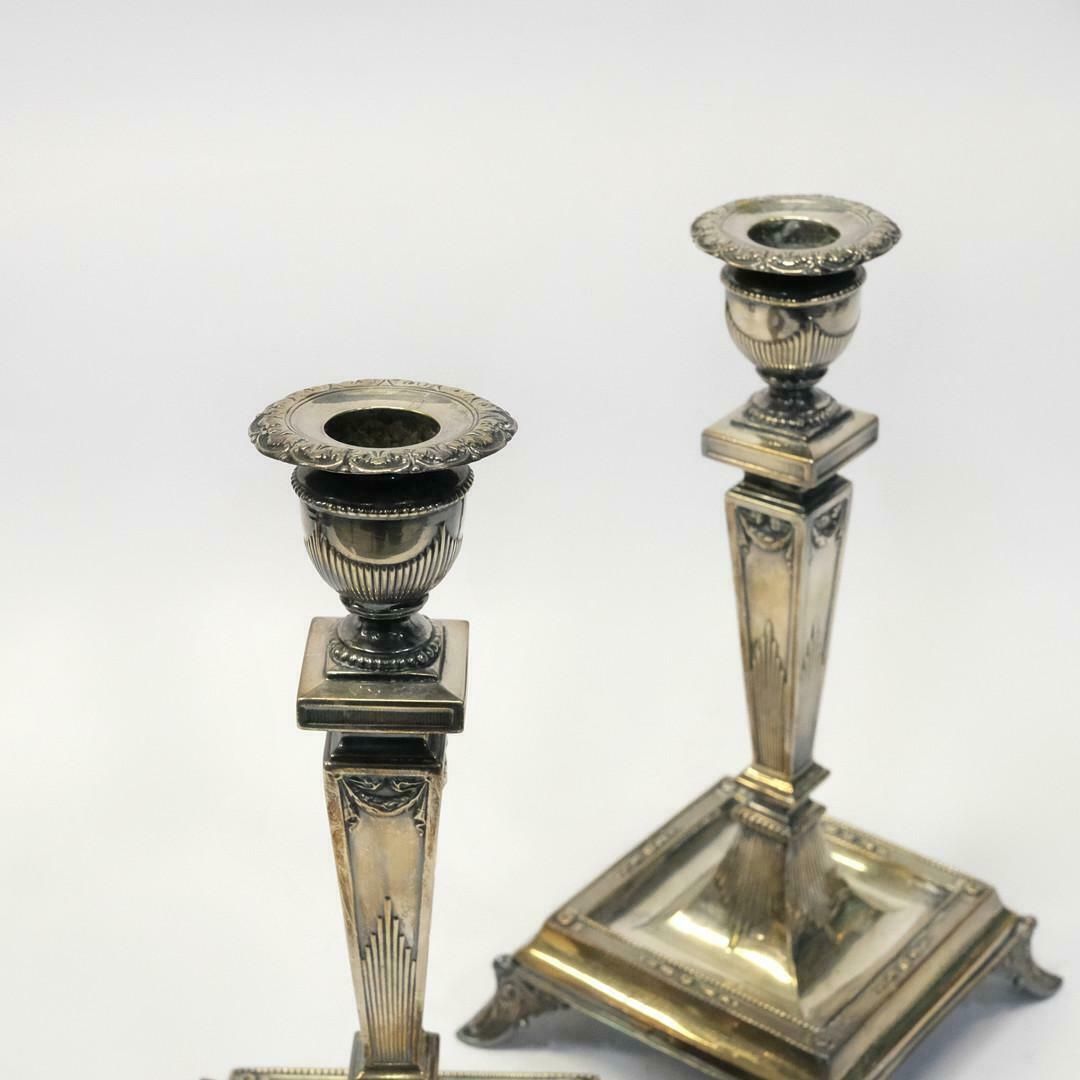 Antique Silver Cup & A Pair Of Candlesticks European Rococo Decorative Cup Bowl photo buy