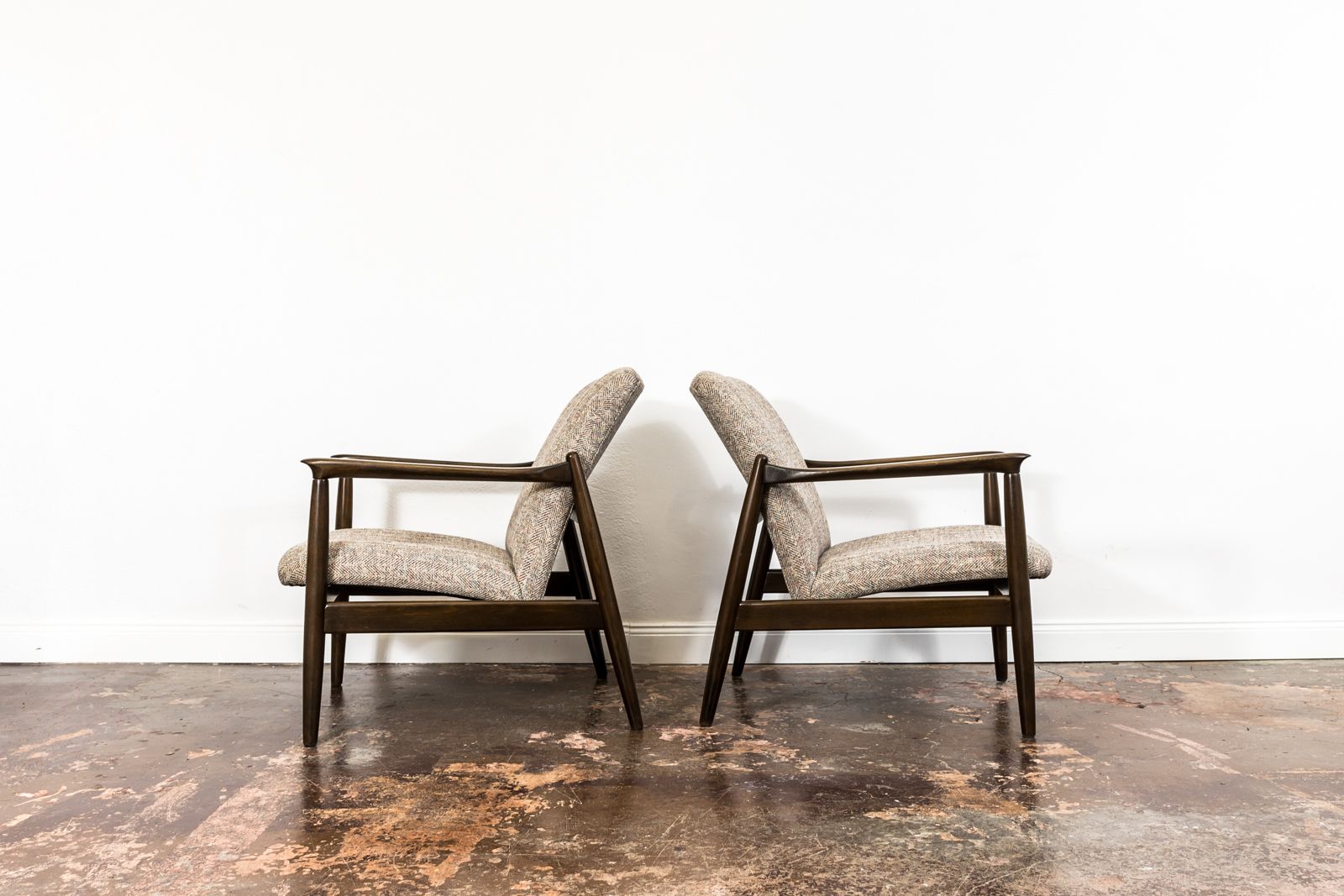 photo buy Pair Of Gfm 64 Armchairs By Edmund Homa 1960's