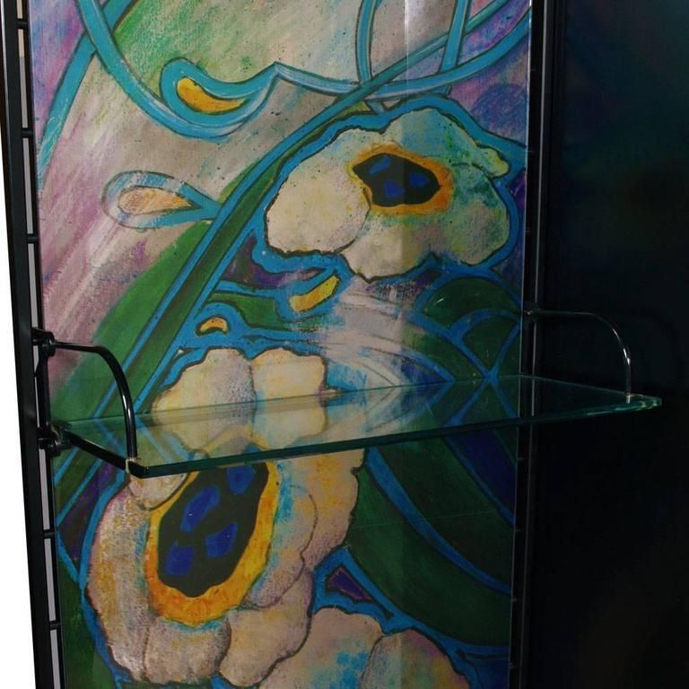 Art Nouveau Revival Hanger Wardrobe Lacquered Wood, Andy Warhol's Style Flower photo 5642.0