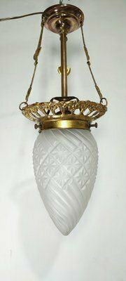 Brass Ceiling Lamp, Spain, 1950s