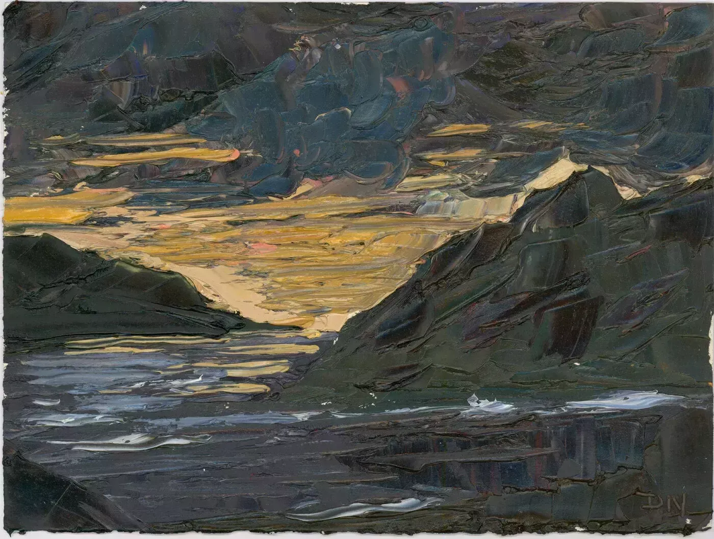 Daniel Nichols   Contemporary Oil, Scottish Loch Scene photo furniture