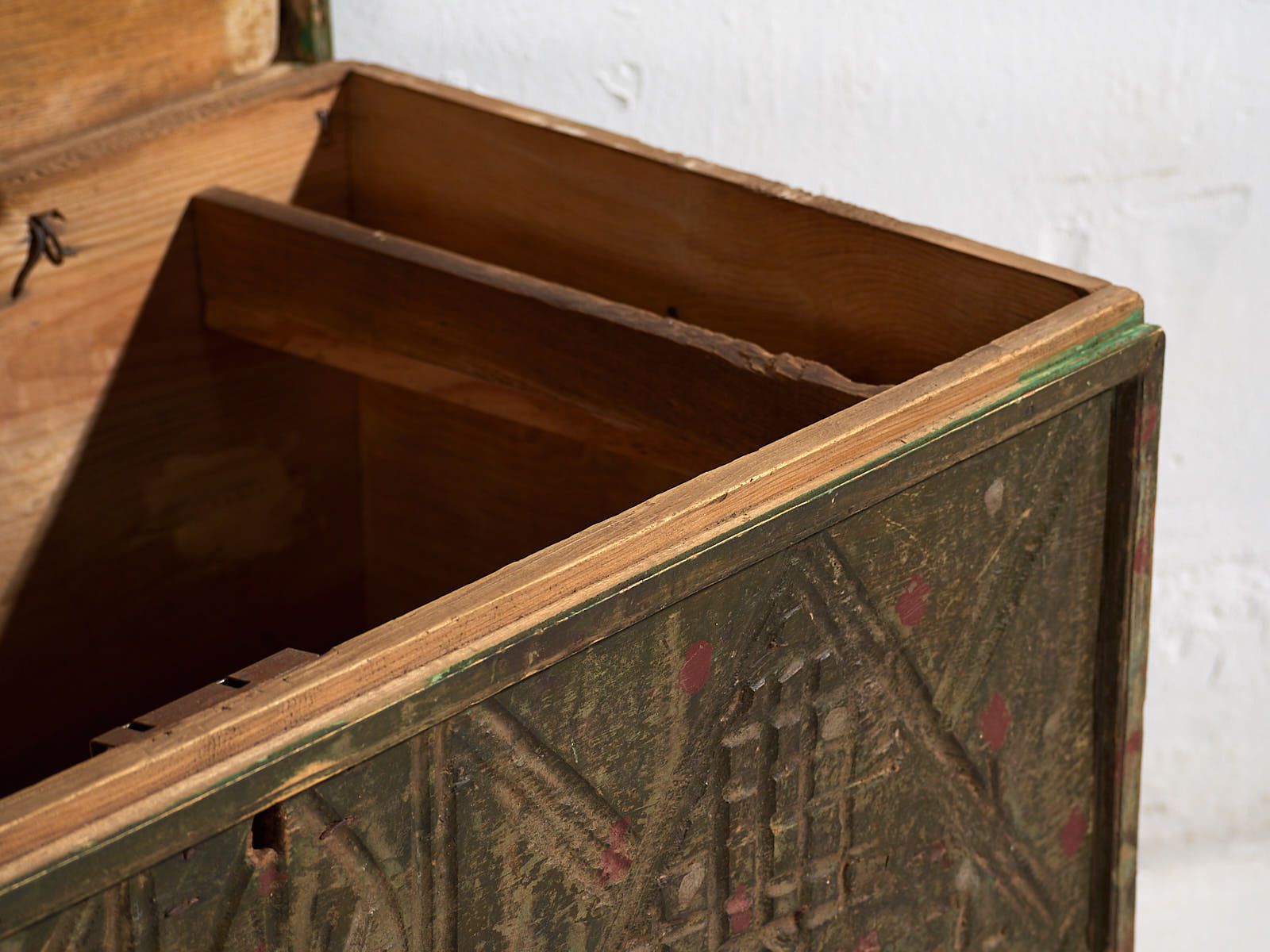 Antique Green Patina Antique Chest (C.1920) #58 photo 1099.0