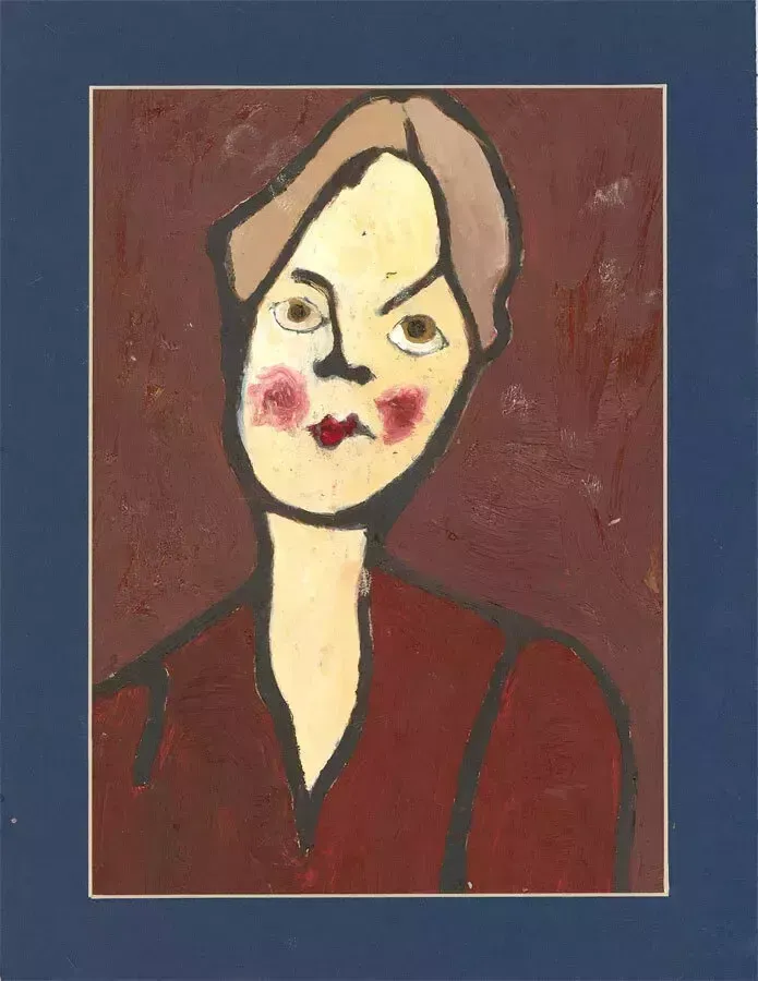 Ben Carrivick   Contemporary Oil, Lady With Brown Hair photo furniture