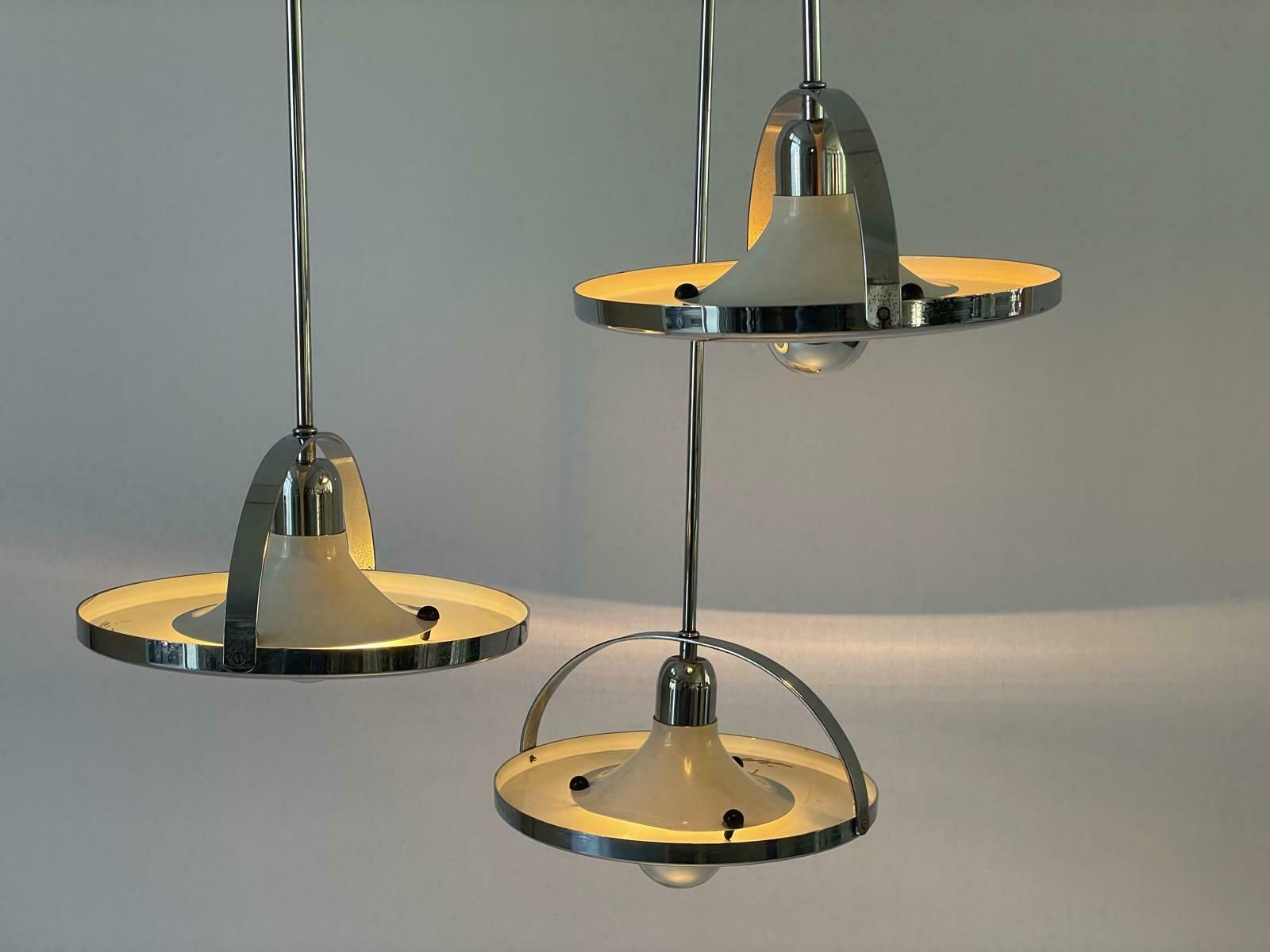 Space Age Triple Shade Unusual Ceiling Lamp By Reggiani, 1960s, Italy photo 1568.0