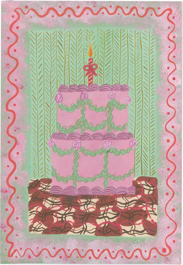 Jemma Jamie   Contemporary Gouache, The Birthday Cake photo furniture