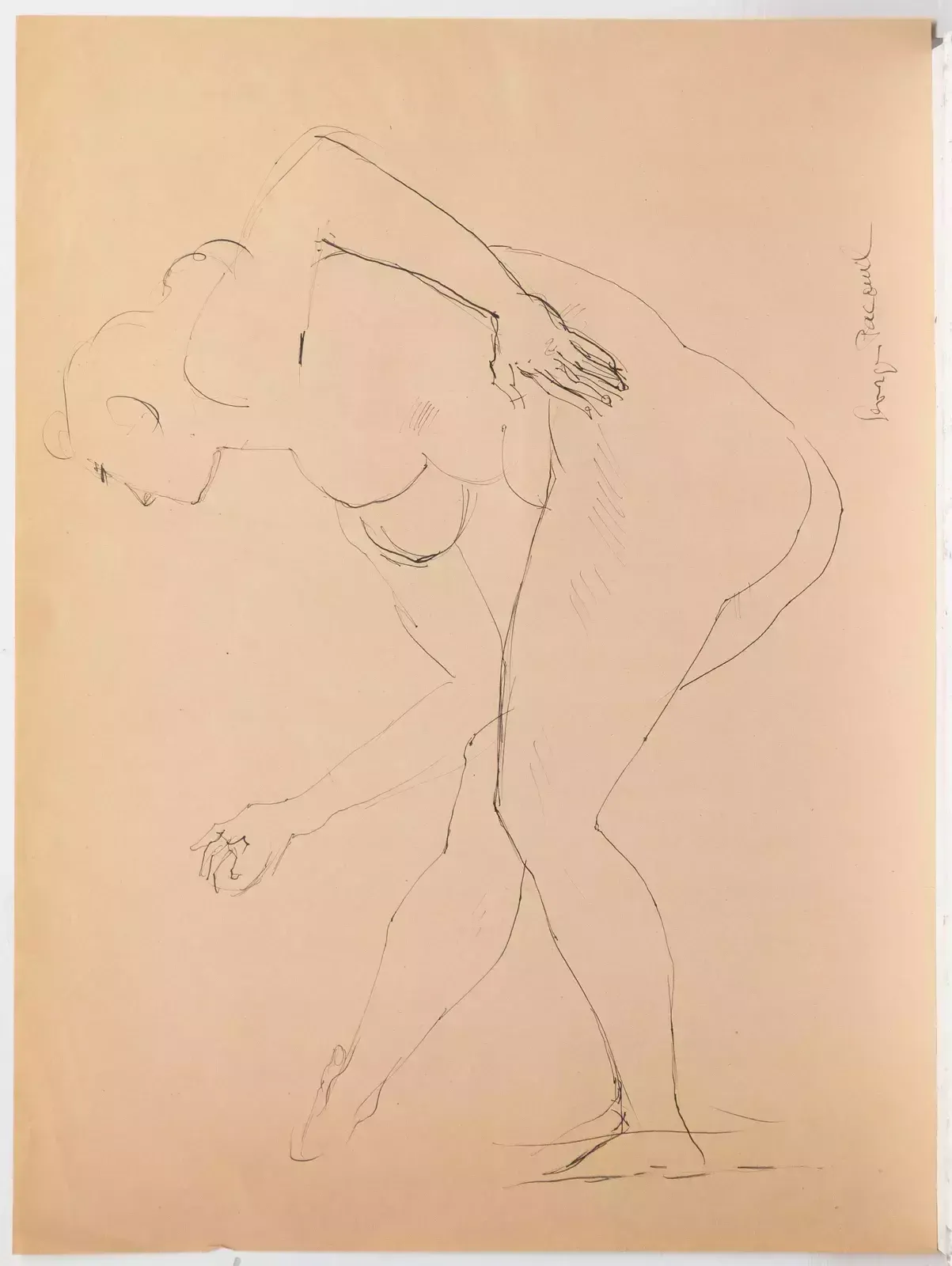 Georges Pacouil (1903 1996)   Mid 20th Century India Ink, The Nude Form photo furniture