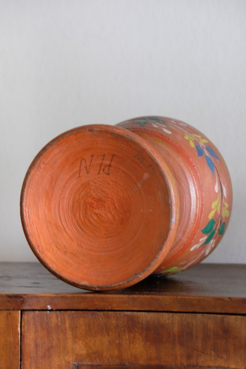 photo furniture Painted Treen Folk Art Cup Scandinavian