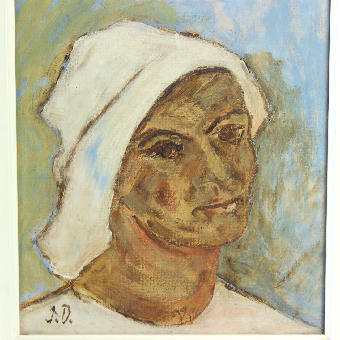 Painting Of A Woman, Czechoslovakia photo vinterior