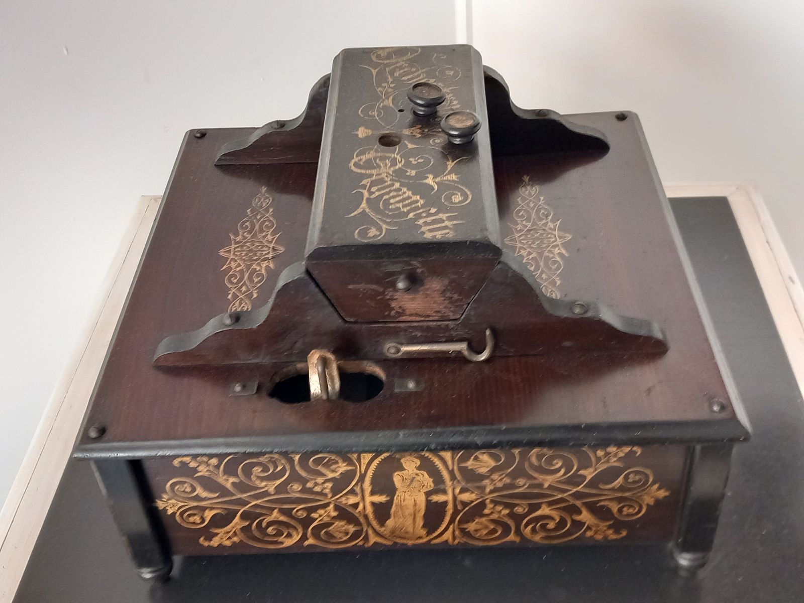 An Organette, 1800s, Pine, Antique photo for sale