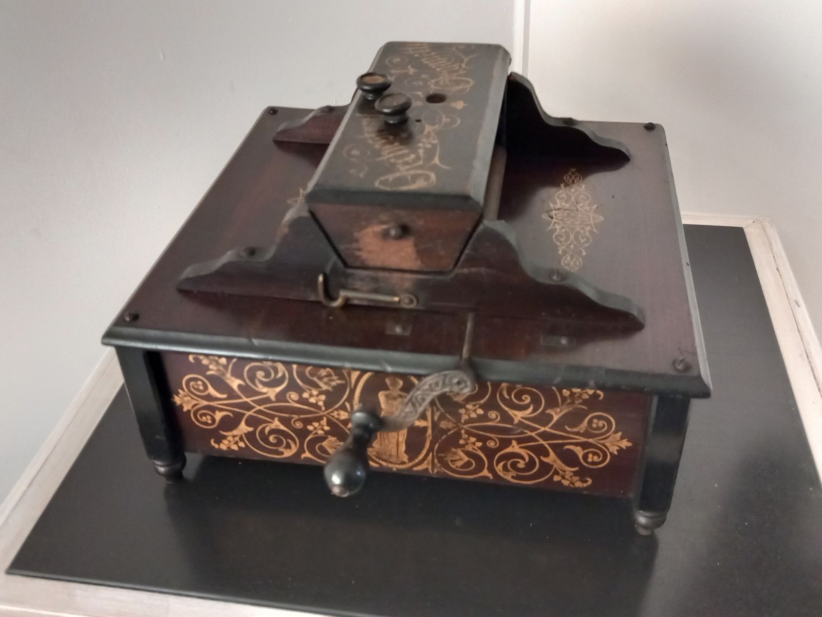 An Organette, 1800s, Pine, Antique