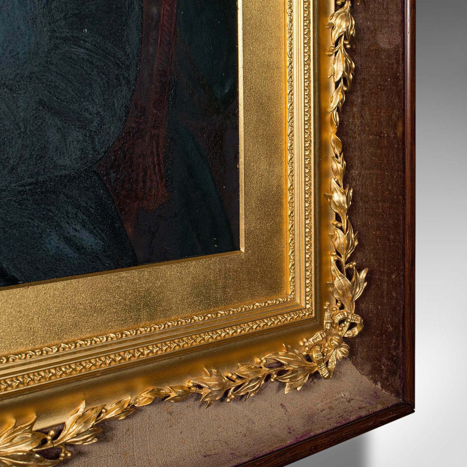 Antique Gentleman's Portrait, English School, Framed, Painting, Art, Edwardian photo vintage