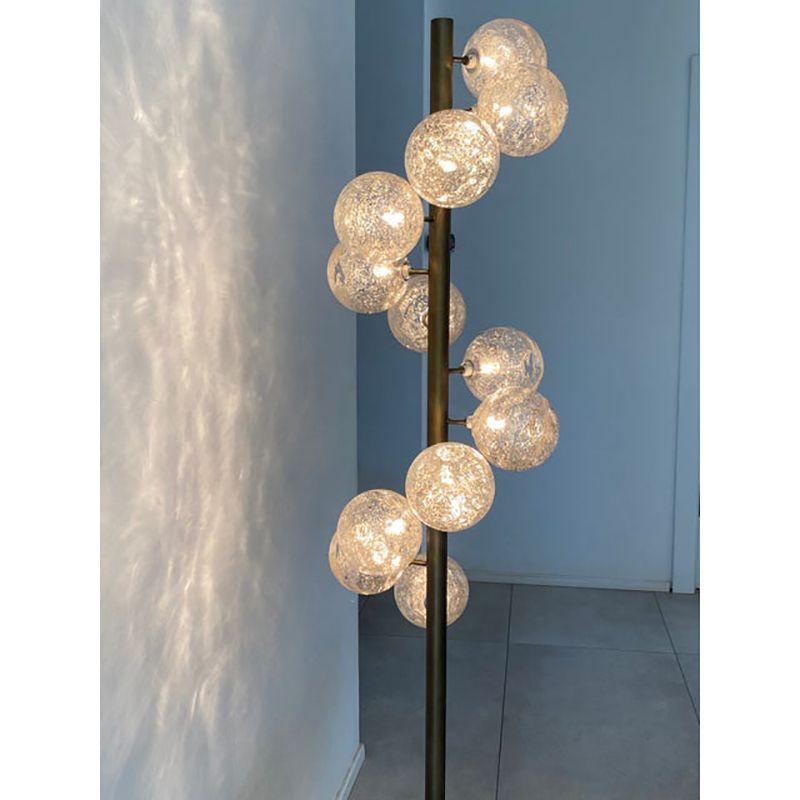 Contemporary Spheres With Gold Murano Glass Burnished Floor Lamp photo vintage