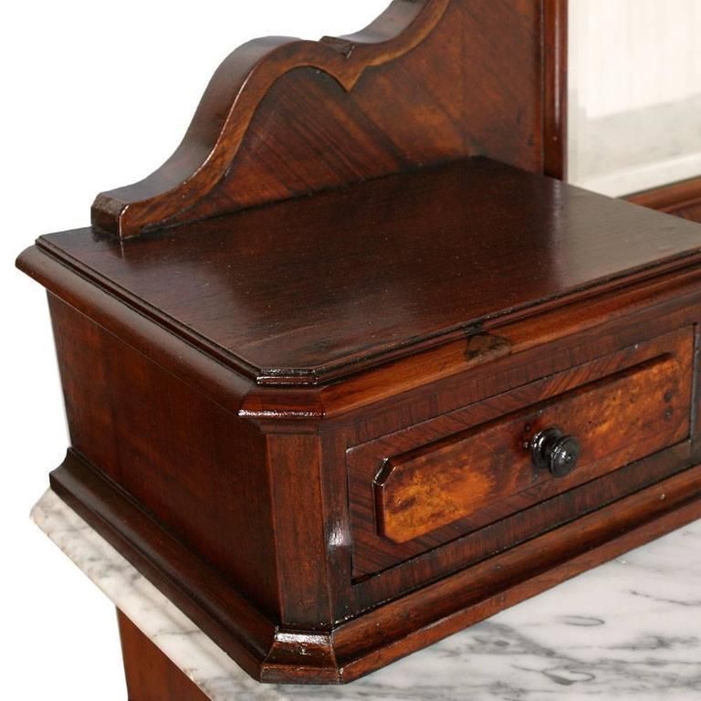 photo for sale Italian Late Umbertino Walnut Dressing Cabinet ,  By Cucchi & Sola, Turin, Circa 1880