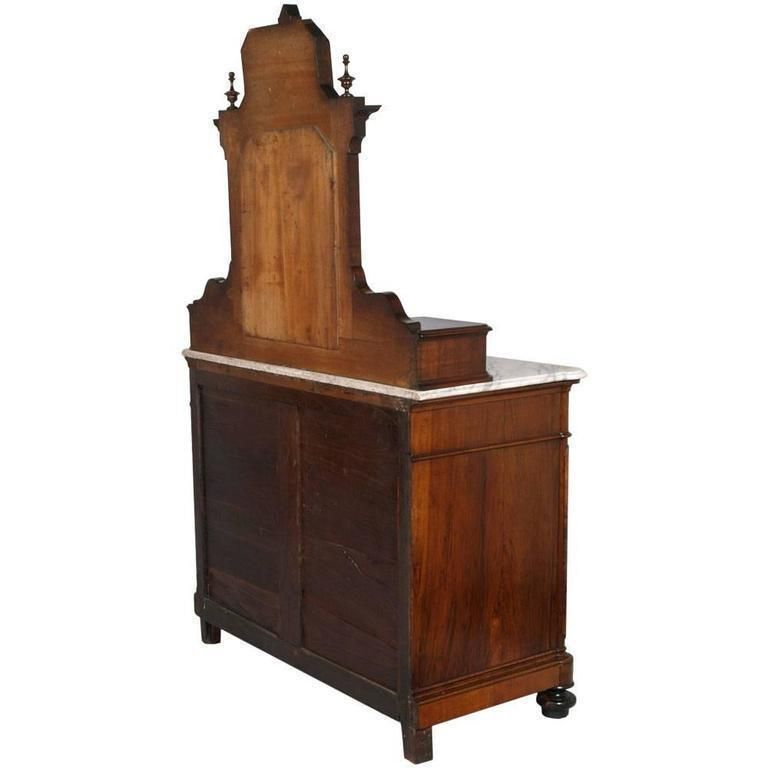 photo buy Italian Late Umbertino Walnut Dressing Cabinet ,  By Cucchi & Sola, Turin, Circa 1880