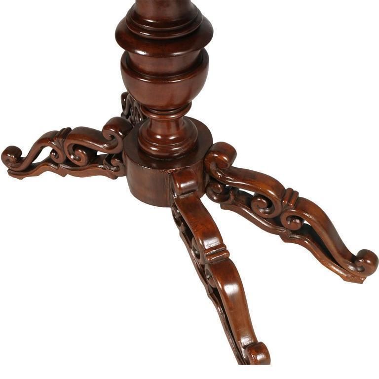 Mid 18th Century Baroque Table , Carvet Walnut By Cucchi & Sola Finished To Wax photo Furniture