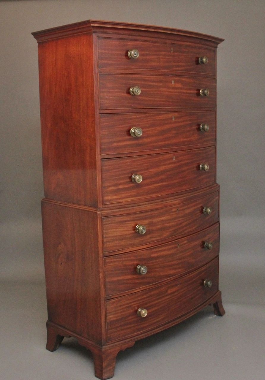 Early 19th Century Mahogany Tallboy photo vinterior