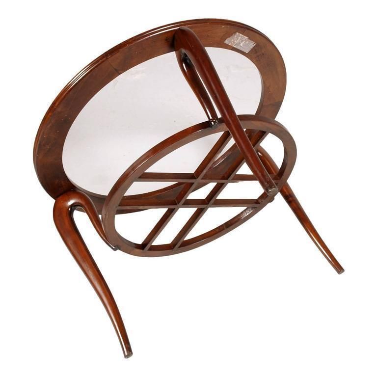 1940s Mid Century Paolo Buffa Coffee Table Centre Table In Walnut, Restored And Wax Polished photo Furniture