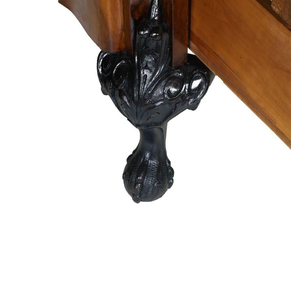 1900s Venetian Baroque Commode Chest Of Drawers In Burl Walnut With Marble Top photo 10192.8