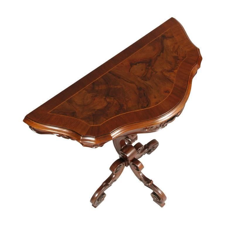 Early 20th Century Venetian Console Carved Walnut By Meroni E Fossati, Lissone photo for sale