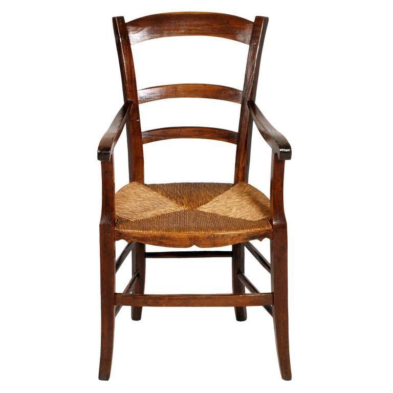 Italy 18th Century Country Rustic Armchair, Chestnut Wood Hand Cut And Restored photo furniture