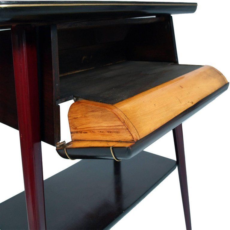 Midcentury Console Occasional Table, Drawer, Ico Parisi Attributed, Mahogany photo buy